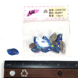 Royal Blue AB Meteorite Textured Resin Stones, #07