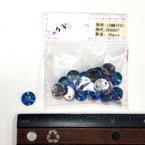 Royal Blue AB Meteorite Textured Resin Stones, #07