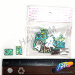 Aqua AB Meteorite Textured Resin Stones, #05