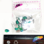 Aqua AB Meteorite Textured Resin Stones, #05