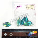 Aqua AB Meteorite Textured Resin Stones, #05
