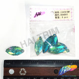 Aqua AB Meteorite Textured Resin Stones, #05