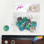 Aqua AB Meteorite Textured Resin Stones, #05