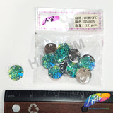 Aqua AB Meteorite Textured Resin Stones, #05