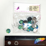 Aqua AB Meteorite Textured Resin Stones, #05