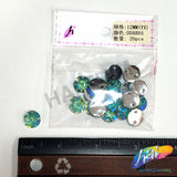 Aqua AB Meteorite Textured Resin Stones, #05