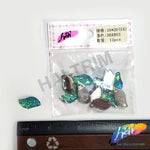 Aqua AB Meteorite Textured Resin Stones, #05