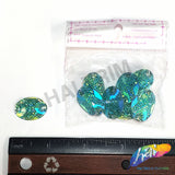 Aqua AB Meteorite Textured Resin Stones, #05