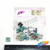Aqua AB Meteorite Textured Resin Stones, #05