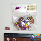 Red Fuchsia AB Meteorite Textured  Resin Stones, #04