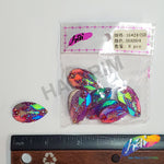 Red Fuchsia AB Meteorite Textured  Resin Stones, #04