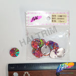 Red Fuchsia AB Meteorite Textured  Resin Stones, #04