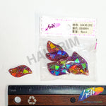 Red Fuchsia AB Meteorite Textured  Resin Stones, #04