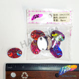 Red Fuchsia AB Meteorite Textured  Resin Stones, #04