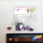 Red Fuchsia AB Meteorite Textured  Resin Stones, #04