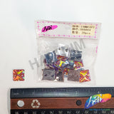 Red Fuchsia AB Meteorite Textured  Resin Stones, #04