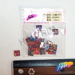 Red Fuchsia AB Meteorite Textured  Resin Stones, #04
