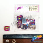 Red Fuchsia AB Meteorite Textured  Resin Stones, #04