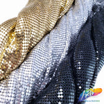 Metallic Chainmail Mesh Fabric