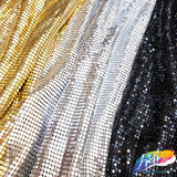 Metallic Chainmail Mesh Fabric