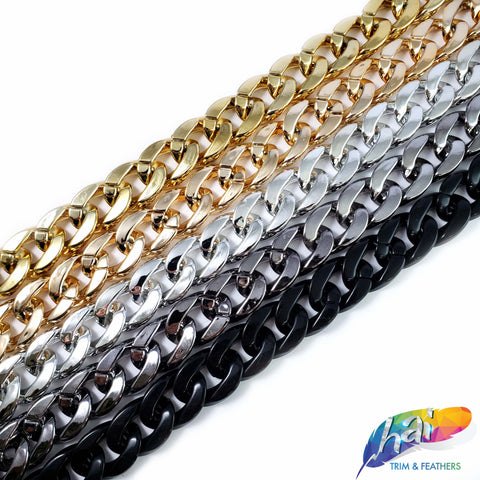 5/8" Oval Curb Plastic Chain, CH-129