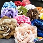 CLOSEOUT! 3D 2-tone Fabric Rose Flower Brooches (2 pieces)