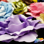 CLOSEOUT! 3D 2-tone Fabric Rose Flower Brooches (2 pieces)