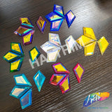 29x48mm Diamond Color AB Resin Stones (4 pieces)