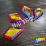 29x48mm Diamond Color AB Resin Stones (4 pieces)