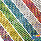 2 1/4" 6-row Baguette Rhinestone Iron on Trim, IRT-129