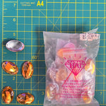 CLOSEOUT! Golden Orange Acrylic Stones (sold per pack), A35