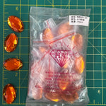 CLOSEOUT! Orange Acrylic Stones (sold per pack), A18