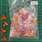 CLOSEOUT! Orange Acrylic Stones (sold per pack), A18