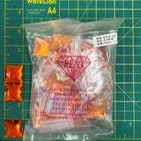 CLOSEOUT! Orange Acrylic Stones (sold per pack), A18