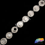 3/4" Silver Round Plastic Stud Trim, PST-092