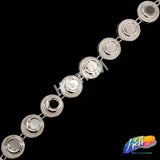 3/4" Silver Round Plastic Stud Trim, PST-092