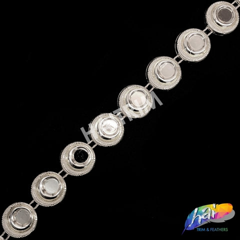 3/4" Silver Round Plastic Stud Trim, PST-092