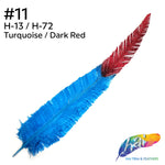 18-20" Two Tone Bleached Dyed Ostrich Nandu