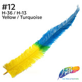 18-20" Two Tone Bleached Dyed Ostrich Nandu
