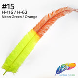 18-20" Two Tone Bleached Dyed Ostrich Nandu