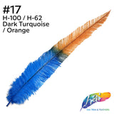 18-20" Two Tone Bleached Dyed Ostrich Nandu
