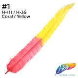 18-20" Two Tone Bleached Dyed Ostrich Nandu