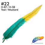 18-20" Two Tone Bleached Dyed Ostrich Nandu