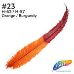 18-20" Two Tone Bleached Dyed Ostrich Nandu