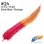 18-20" Two Tone Bleached Dyed Ostrich Nandu