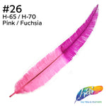 18-20" Two Tone Bleached Dyed Ostrich Nandu