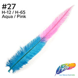18-20" Two Tone Bleached Dyed Ostrich Nandu