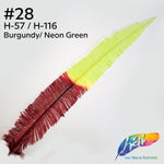 18-20" Two Tone Bleached Dyed Ostrich Nandu