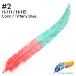 18-20" Two Tone Bleached Dyed Ostrich Nandu