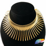 Gold Metal Choker Necklace - Style G